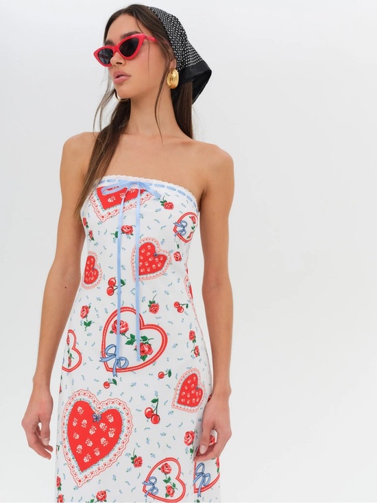 For Love And Lemons Dresses & Skirts - For Love & Lemons Daisy Mae Strapless Midi Dress Size Small